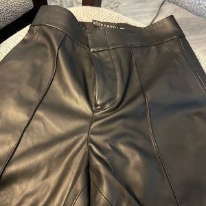 Faux leather high wasted pants